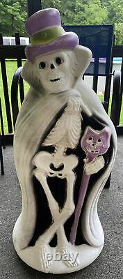 Vieille Moule Blow Rare Halloween 32 Squelette Cape Cat Cane Hat Ghoul