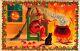 Vieille Taggart Antique Halloween Carte Postale D'une Sorcière, Jol, Owl, Cat & Pot Rare