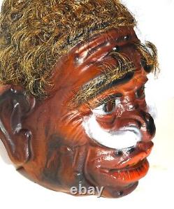 Vintage 1960s Tribal Warrior Cesar Pour Van Dam Masque D'halloween En Plastique Rare Trouver