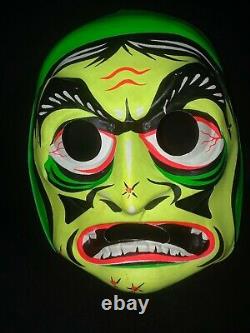 Vintage 1970 Colleveville Wicked Witch Halloween Costume Mask Avec La Boîte Rare
