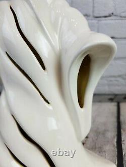 Vintage 1977 Ceramic Lighted Ghost Rare Style De Pot Signé Par L'artiste 12 1/2 Tall