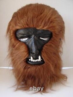 Vintage 1978 Voyageurs Wolfman Werewolf Halloween Masque De Latex Avec Cheveux Rare