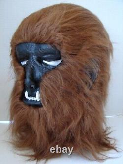 Vintage 1978 Voyageurs Wolfman Werewolf Halloween Masque De Latex Avec Cheveux Rare