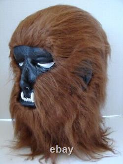 Vintage 1978 Voyageurs Wolfman Werewolf Halloween Masque De Latex Avec Cheveux Rare