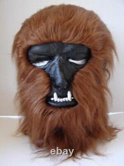 Vintage 1978 Voyageurs Wolfman Werewolf Halloween Masque De Latex Avec Cheveux Rare