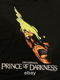 Vintage 1987 Prince Of Darkness Rare Écran Étoiles Taille L Tshirt Film Promo