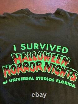 Vintage 1992 Halloween Horror Nights Universal Studios T Shirt L Rare 1er Hhn
