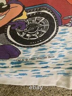 Vintage 1995 Looney Tiny Tunes City Slickers All Over Print Sweat Shirt XL Rare