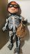 Vintage 1996 30 Skeleton Kid Halloween Doll Cheveux Orange Rares