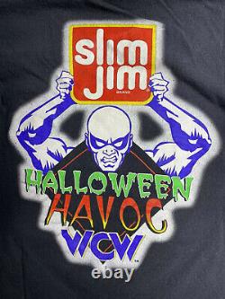 Vintage 1996 Wcw Halloween Havoc T-shirt XL Slim Jim Wrestling Shirt Rare