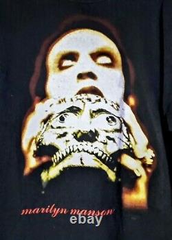 Vintage 1997 Marilyn Manson Original Tshirt XL Très Rare Skull Tour Shirt