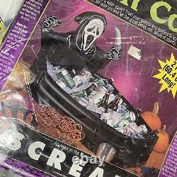Vintage 1997 Scream Gost Face Coffin Cooler 2' Longueur Scellé Rare Gonflable