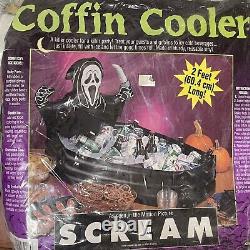 Vintage 1997 Scream Gost Face Coffin Cooler 2' Longueur Scellé Rare Gonflable