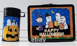 Vintage 2000 Peanuts Joyeux Halloween Boîte à lunch de la Grande Citrouille Necca RARE