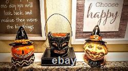 Vintage 2005 Johanna Parker/Primitives By Kathy ? Halloween Pumpkinman/chapeau (rare)