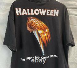 Vintage 90s Halloween Michael Myers Tultex Taille XL Film Promo T-shirt Rare