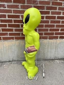 Vintage Alien Blow Mold Martien Space Man Light 36 Works Halloween Lighted Rare