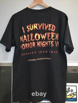 Vintage Années 90 Halloween Horror Nights Shirt Single Stitch Universal Studios Rare L