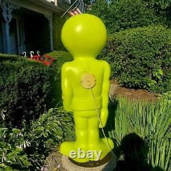 Vintage Blow Mold 36 Green Space Alien Withray Gun Rare Halloween Lighted Figurine