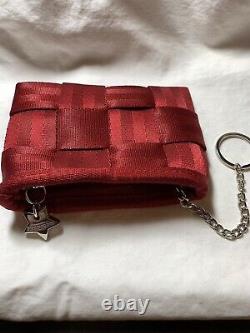Vintage C2010 Red Harveys Seatbelt Bags Keychain Coin Purse Rare Euc