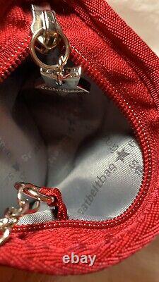 Vintage C2010 Red Harveys Seatbelt Bags Keychain Coin Purse Rare Euc