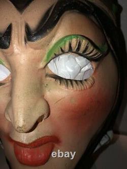 Vintage Cesar Blanche Neige Mauvaise Reine Latex Masque Halloween Femme Dominatrix Rare