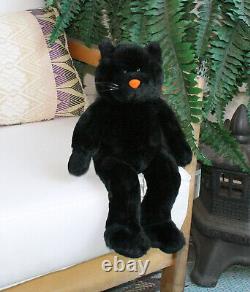 Vintage Construire Un Ours Halloween Black Lucky Kitty Cat Retraité? Rare Htf Plush