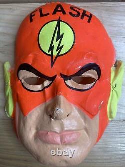 Vintage Des Années 1960 DC Comics Le Flash Aspirateur Masque D'halloween En Plastique Rare USA