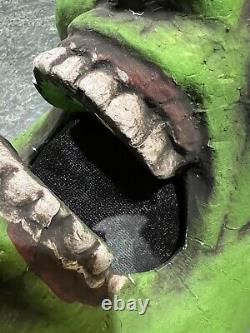 Vintage Frankenstein Green Styromousse Masque Déguisement D'halloween Ou Décoration Rare