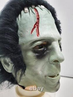 Vintage Frankenstein Monster Halloween Latex Mask Withhair Illfelder Toy Co. Rare