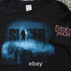 Vintage Freddy Vs Jason Horror Film Promo T-shirt Halloween Taille L 2005s Rare