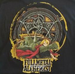 Vintage Fullmetal Alchemist Mens Rare Black Anime T Shirt Grand Manga Graphique