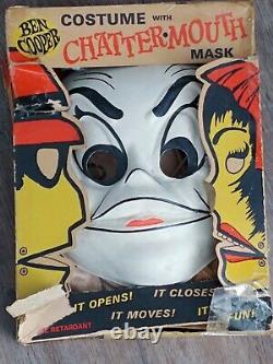 Vintage Gabby Le Ghost Chatter Bouche Costume D'halloween Avec Boîte Ben Cooper Rare
