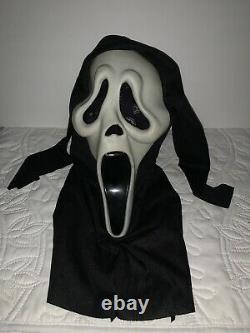 Vintage Glow In The Dark Halloween Fun World Scream Ghost Face Mask Rare