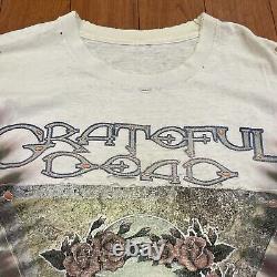 Vintage Grateful Dead Oakland Halloween Tie Dye Distressed Thrashed Rare 1991 XL