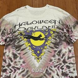 Vintage Grateful Dead Oakland Halloween Tie Dye Distressed Thrashed Rare 1991 XL