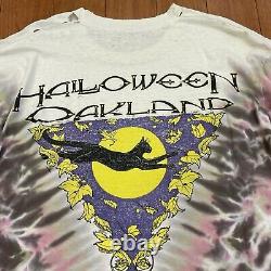 Vintage Grateful Dead Oakland Halloween Tie Dye Distressed Thrashed Rare 1991 XL