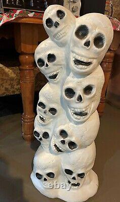 Vintage Halloween 31 Skull Stacked Light Mold Holiday Decor Très Rare