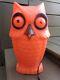 Vintage Halloween Blow Mold Owl Light Up Décoration D'automne 13,5 Jouets Tico Rare