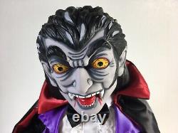 Vintage Halloween Holiday Creations Animated Dracula Vampire Motionette Rare Années 90