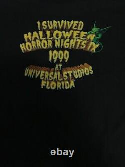 Vintage Halloween Horror Nights IX 1999 T-shirtbrand Nouveau, Extrêmement Rare Wtag