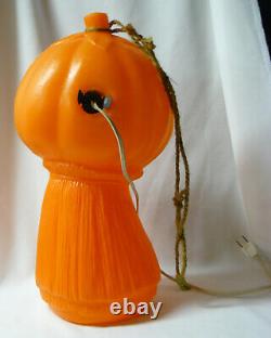 Vintage Halloween Jack-o-lanterne Moule Avec Sorcière Sur Haystack Rare