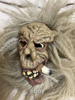 Vintage Halloween Masque De Latex Super Rare Spooky Monster Fumer Comme Don Post