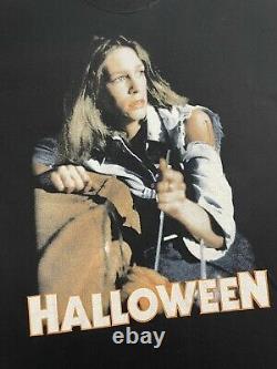 Vintage Halloween Michael Meyers Horror Promo Chemise Bleu Raisin Sz XL 2001 Rare