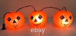 Vintage Halloween Peerless Lights Jack O Lantern Pumpkin Blow Mold Rare Années 1960