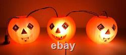 Vintage Halloween Peerless Lights Jack O Lantern Pumpkin Blow Mold Rare Années 1960