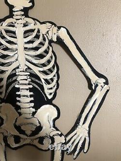 Vintage Halloween Skeleton Diecut 1950s Beistle Fabriqué Aux États-unis 52 Très Rare