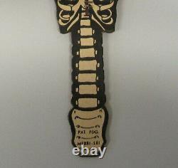 Vintage Halloween Skeleton Paper And Wood Noisemaker Merri Lei Ny Rare