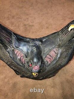 Vintage Latex Bat Halloween Rare Htf Spirit Halloween Morbid Gemmy Prop Détail