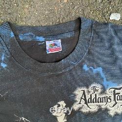 Vintage Le T-shirt De La Famille Adams Tout Sur Imprimer Poster Imprimer Rare Taille Grand